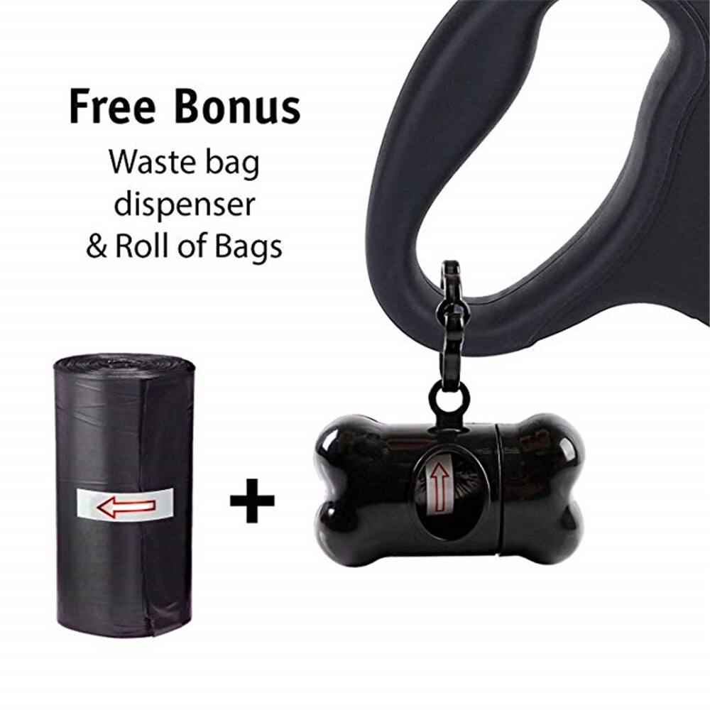 Pet Dog Leash 5M Durable Automatic Retractable Dog Leash Dog Bowl Dog Garbage Bag Set of Combinations Great for Medium&Large Dog