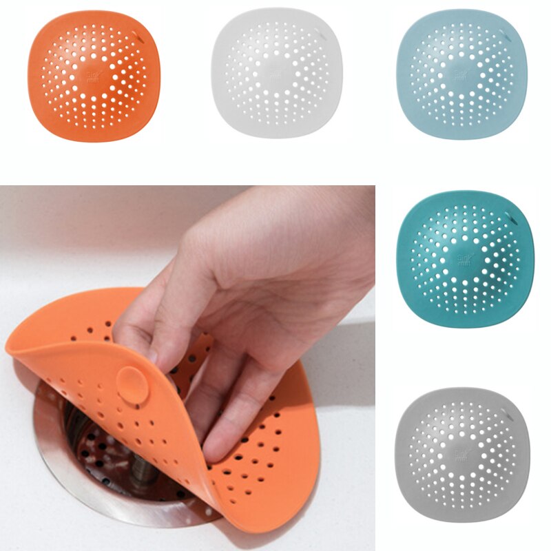 attrape cheveux douche,Bouchon collecteur de cheveux, filtre de cuisine domestique, Anti-colmatage universel, douche, salle de bain, 3 pièces