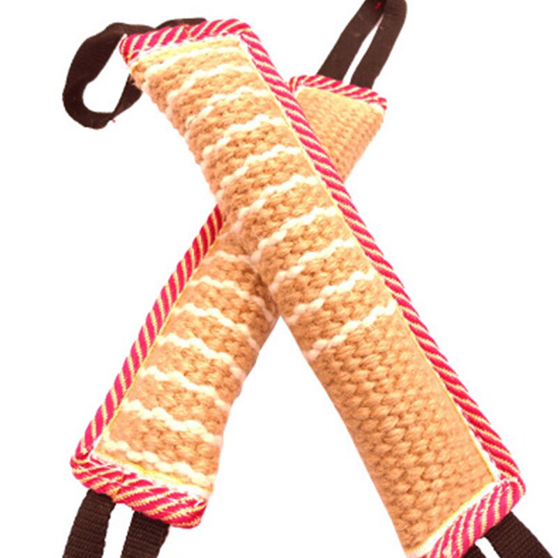 Trekspeelgoed voor huisdieren, bijtkussen, sterk trekspeelgoed voor honden, hondentraining met 2 touwhandvatten om tanden te slijpen, speelgoed voor het reinigen van puppy's