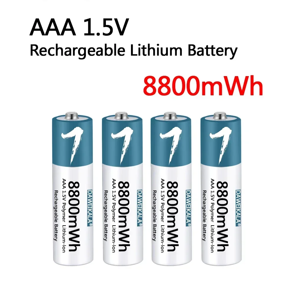 AAA Battery 1.5V Rechargeable Polymer Lithium-ion Battery AAA Battery for remote control mouse Electric toy with USB charger