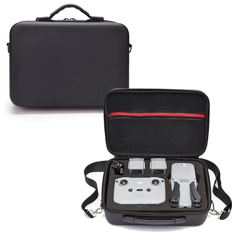 Dji mavic air 2 drone hard shell bærbar rejsetaske bæretaske dele tilbehør vandtæt opbevaringspose stor kapacitet: Sort indvendig sag
