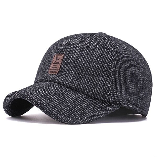 Warm Winter Cap Sport Golf Baseball Cap Hats For Men Snapback Women Casquette Bones Dad Caps Gorras Earflaps Thicken: gray