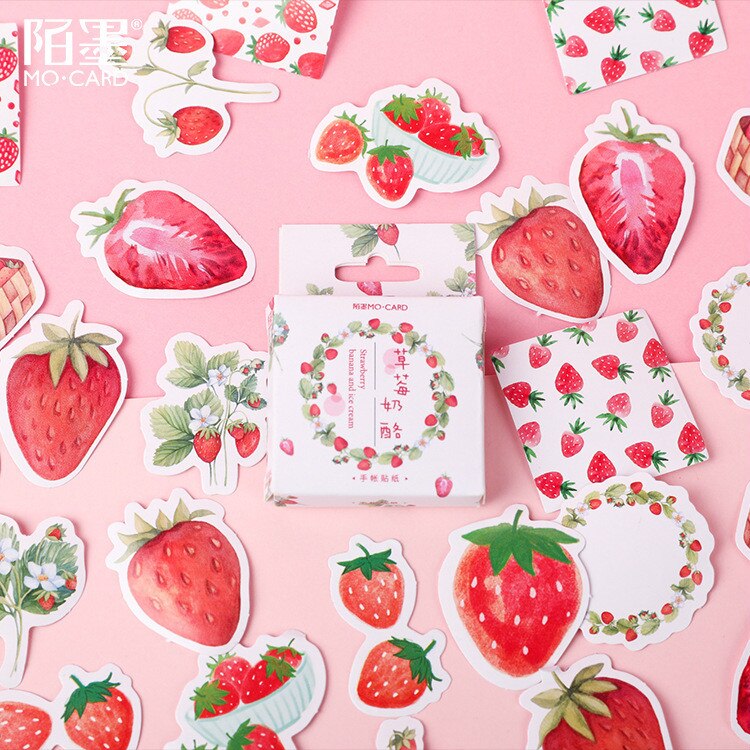 1pcs Strawberry Stickers Laptop Skateboard Mixed Cartoon Toy Stickers Styling Laptop Travel Luggage Cool Funny Decals