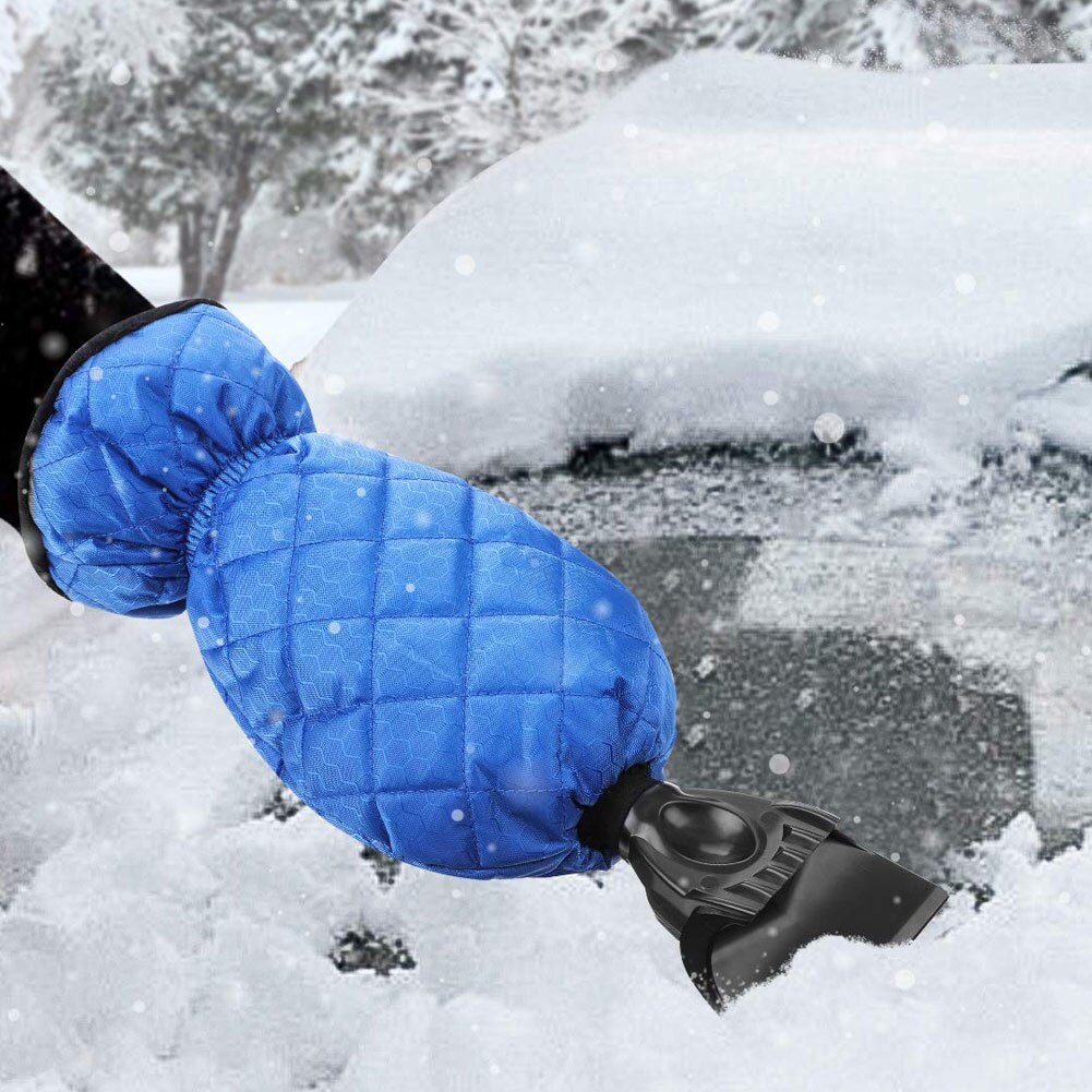 Auto-ijskrabber wanten voor de voorruit sneeuwkrabber verwijderaar waterdichte dikke gevoerde handschoen