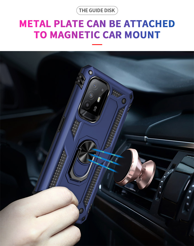 Funda de teléfono A prueba de golpes para OPPO A94 5G, carcasa trasera de PC dura con anillo de soporte magnético para coche Reno 5Z 5 Z Reno5Z A 94 Oppoa94