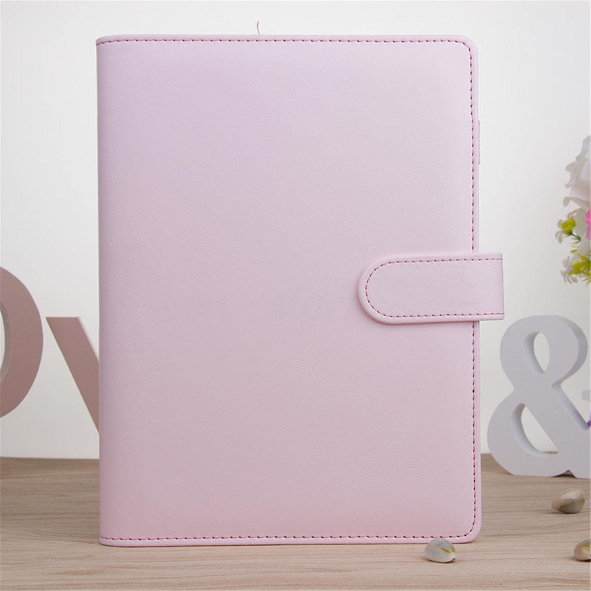 A5 Wekelijkse Maandelijkse Planner Dagboek Klassieke Losbladige-Ring-Bindmiddel Notebook Cover, Roze