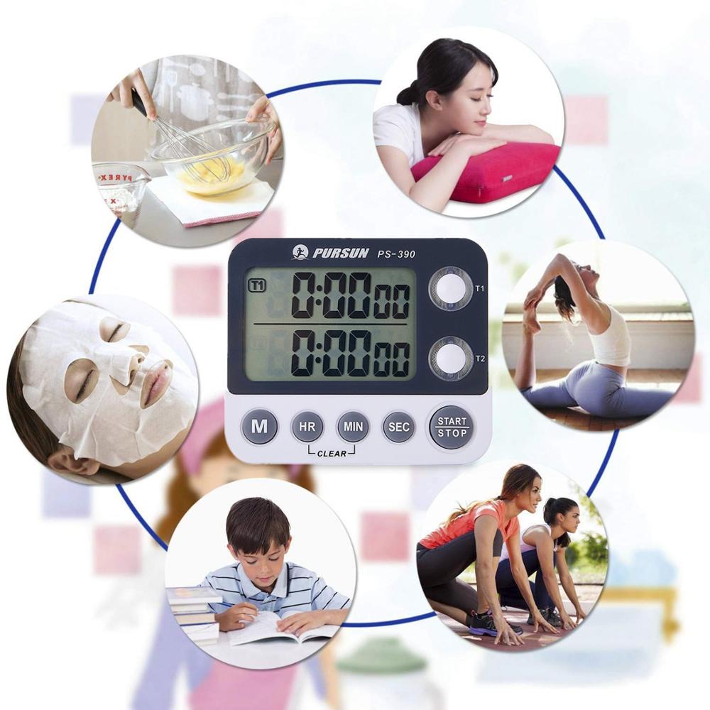 Luxury Electronic Timer Countdown/up 2 Groups 1/100 Timer Kitchen Stopwatch Portable centisecond Digital Magnetic Alarm Clock