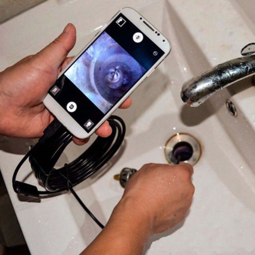 1M 1.5M 5.5mm 7mm Endoscoop Camera Flexibele IP67 Waterdichte Inspectie Borescope Camera voor Android PC Notebook 6LEDs Verstelbare