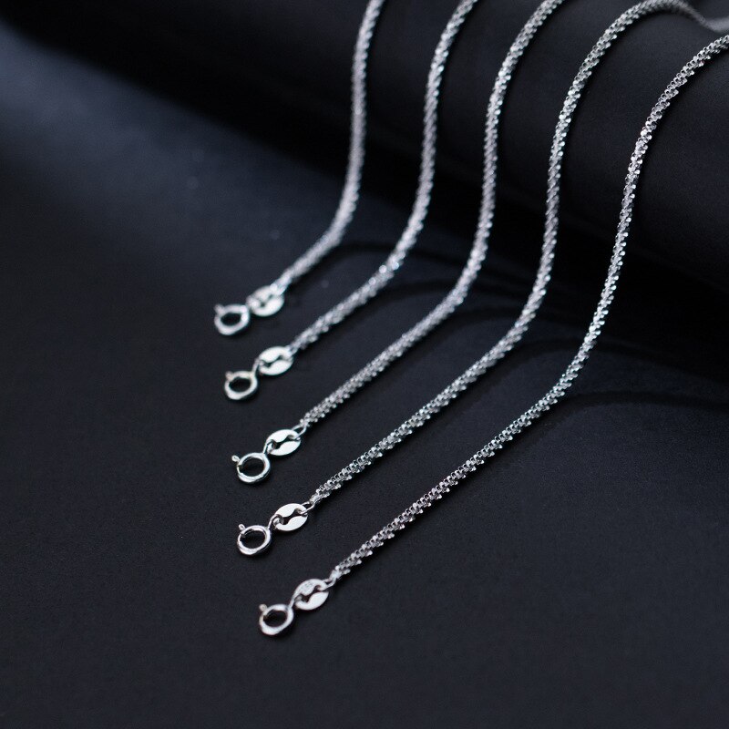 40Cm 45Cm 50Cm 55Cm 60Cm 70Cm 80Cm Vrouwelijke Ketting Voor Vrouwen Op Hals zilver 925 Ketting Kettingen Vrouwen Meisje Mode-sieraden Bling