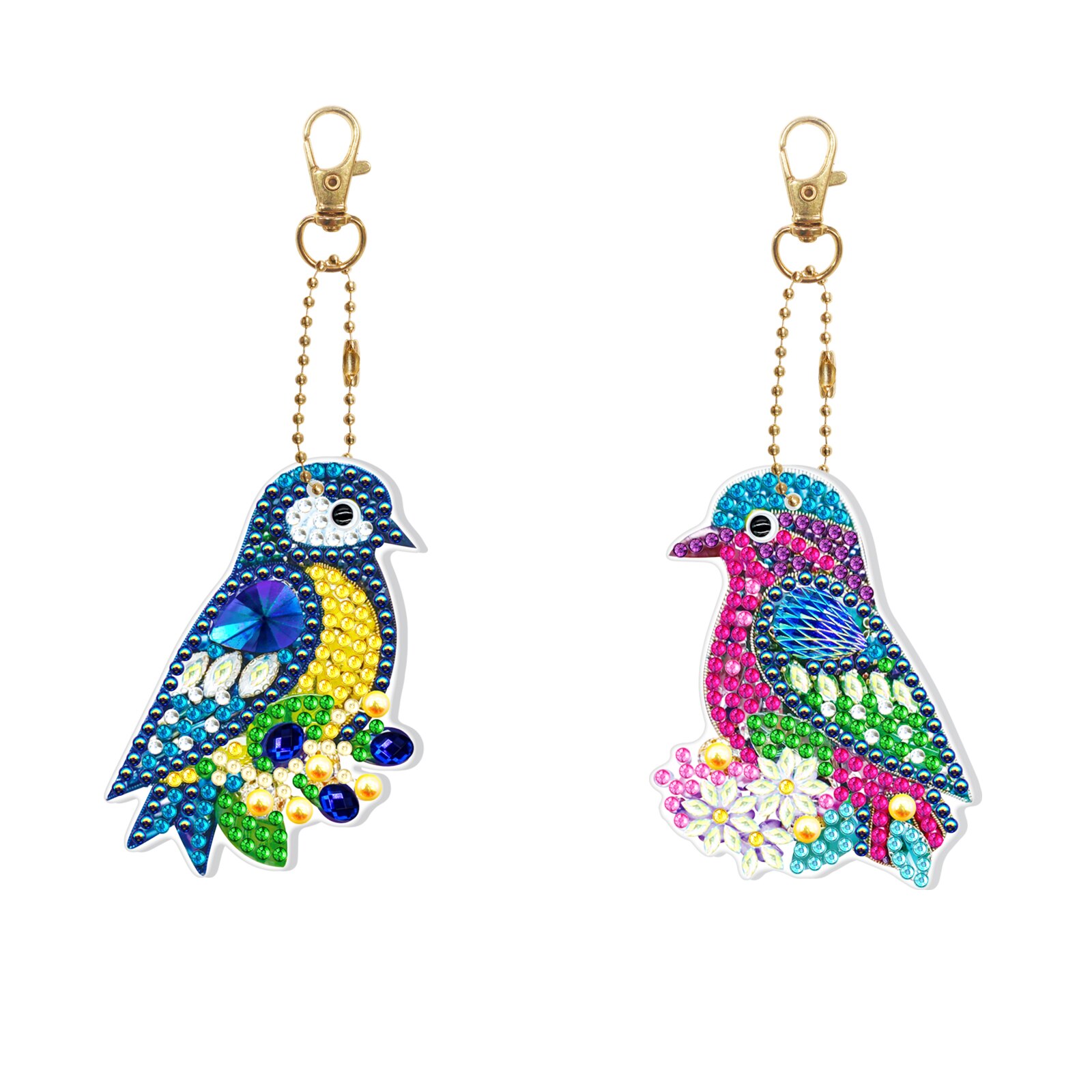 2 Pieces Of 5D Diamond Painting DIY Keychain Double Sided Full Diamond Butterfly Cake Luminous Pendant Bag Accessories Toys: DYSK10