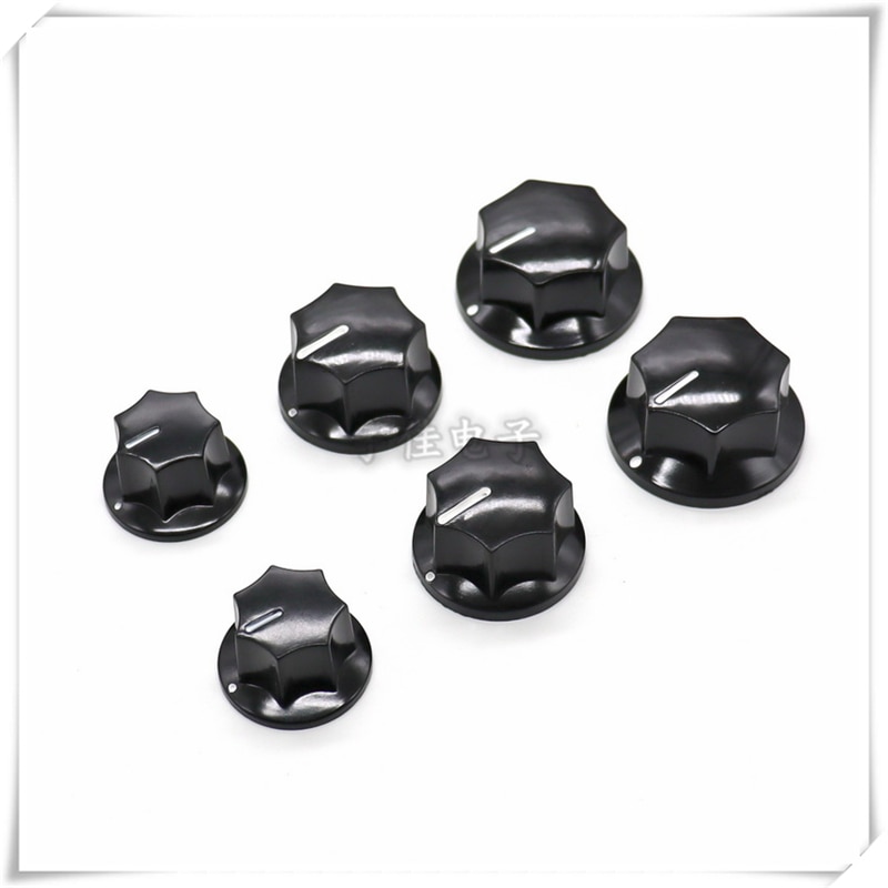 10 stycken sexkantig bakelitknopp mf -b01 b02 b03 potentiometerjusteringsknopplock runt hål 6mm brytarknopp
