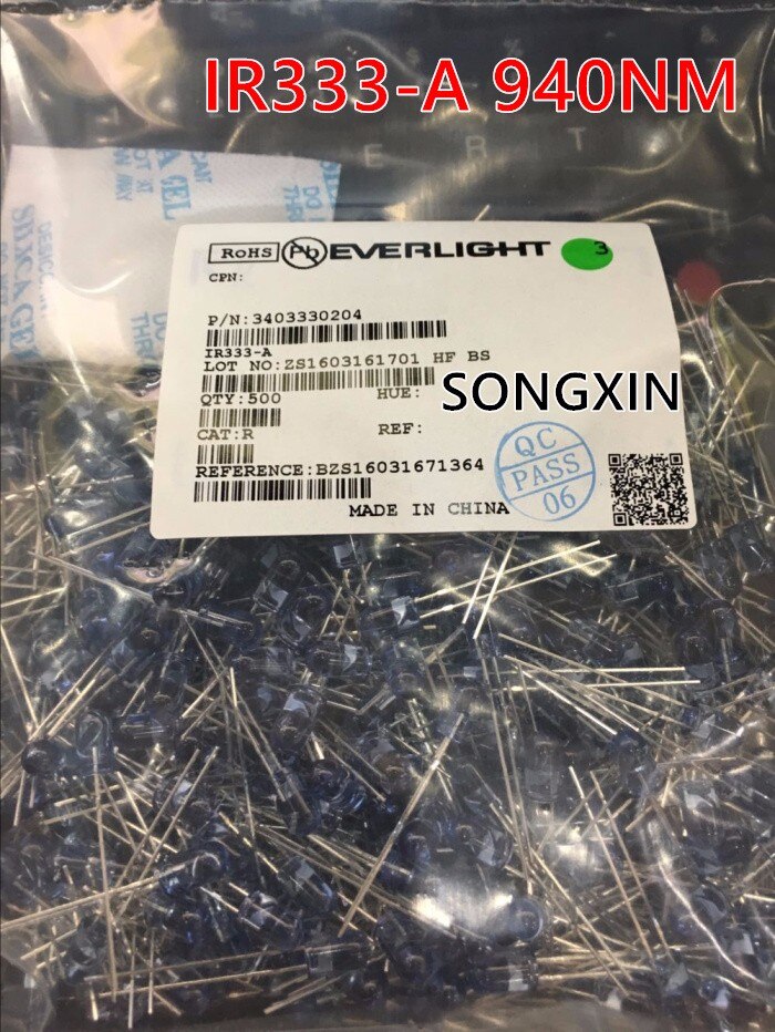 20pcs EVERLIGHT IR333-A 5MM 940NM Infrared LED Diode 5mm Infrared LED T-1 3/4
