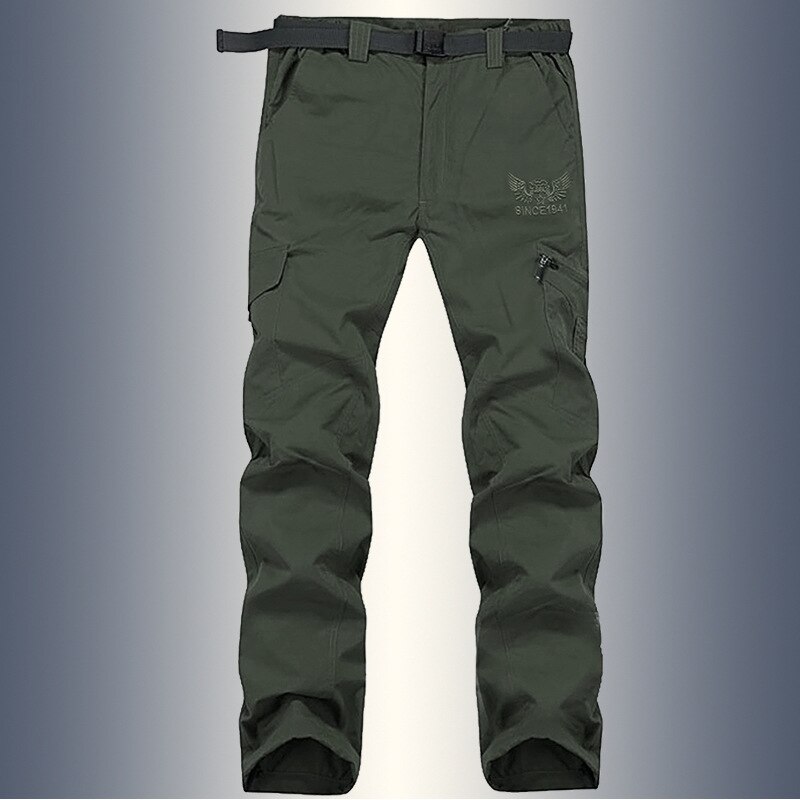 Outdoor Quick Dry Hiking Pants Men Summer Mountain Climbing Fishing Trousers Army Trekking Sport Waterproof Pants: 01 / XXXL
