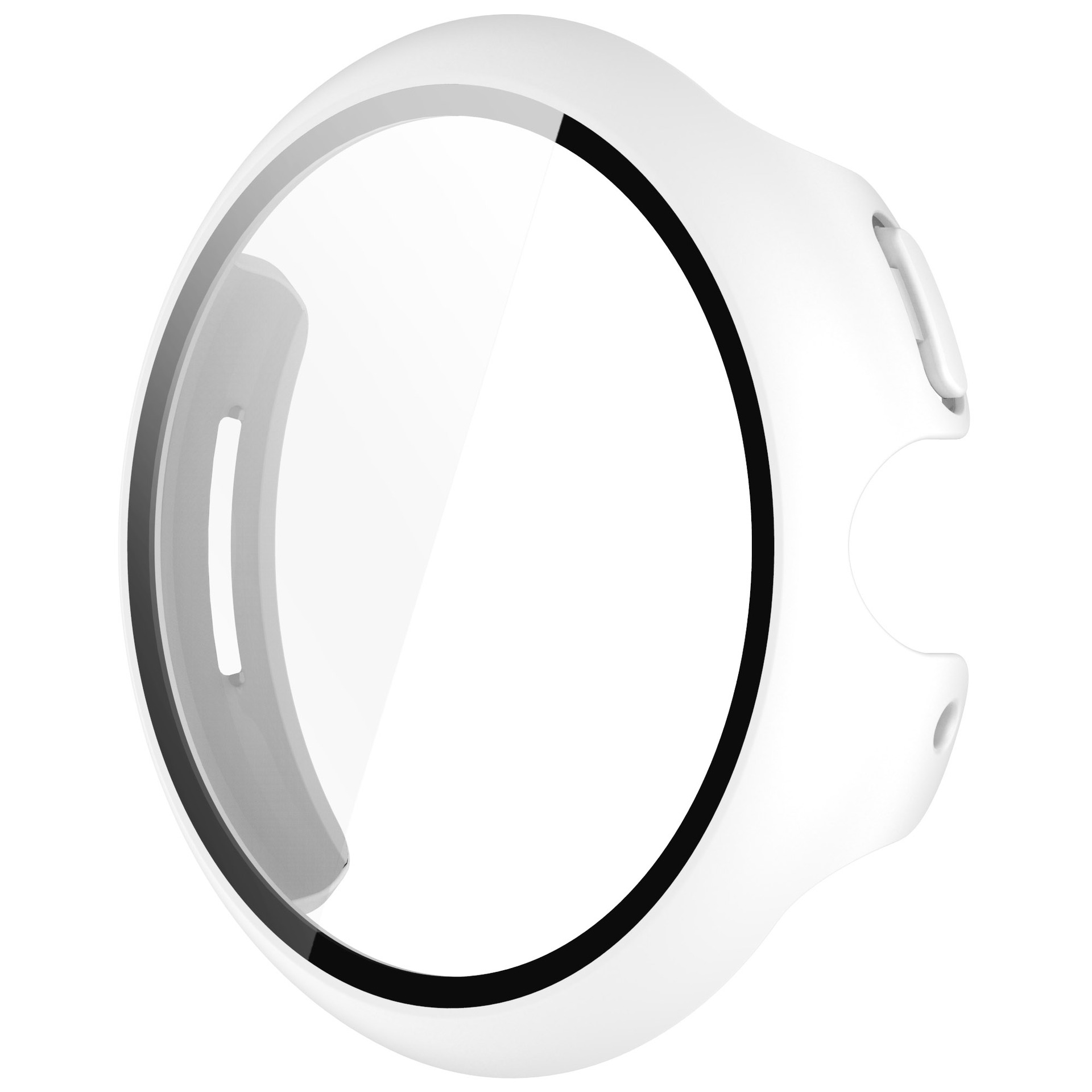 Étui + verre pour Google Pixel Watch 3, 45mm 41mm, housse de protection anti-rayures pour pare-chocs tout autour + accessoires de protection d'écran: XS / SABLE ROSE