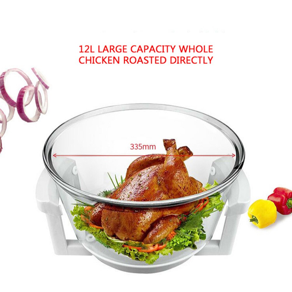 12L Household Air Fryer Without Oil Convection Oven Electric Air Fryer Large-capacity Smokeless Roasted Chicken Barbecue Fryer