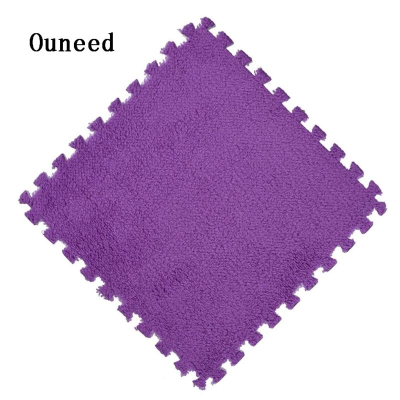 ! Alfombra de goma EVA para bebé de 25x25CM de , Alfombra de espuma para niños, Alfombra de puzle, suelo ecológico de terciopelo peludo para bebé en 7 colores # JYFW0: Púrpura