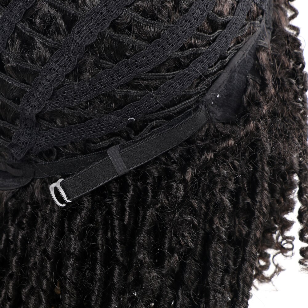 SOKU Ombre pelucas trenzadas con trenzas rastas de imitación Peluca de Bob corto para Mujeres Afro negro rizado trenza pelo sintético pelucas trenzadas