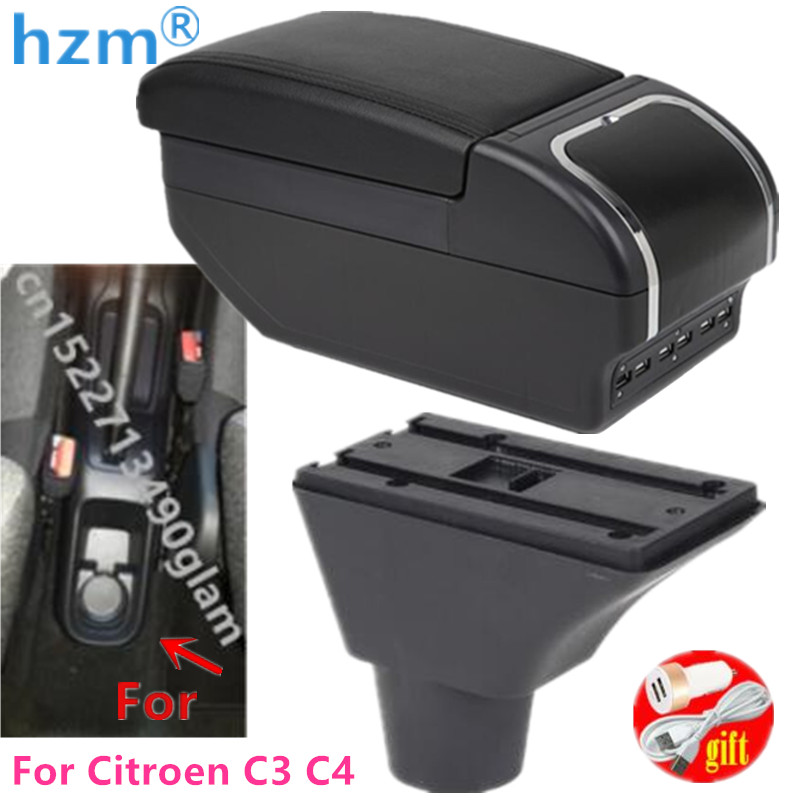 Reposabrazos para Citroen C3 C4, caja de almacenamiento, consola central, reposabrazos