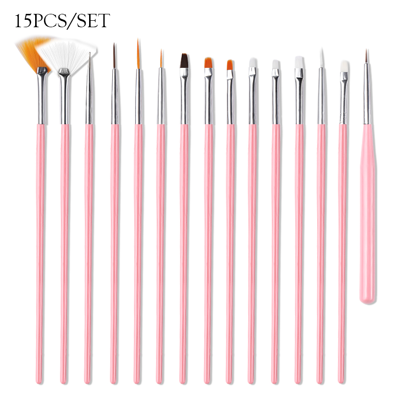 Pinceau à ongles 3 pièces/ensemble, stylo de peinture pour Nail Art, brosse pour Gel UV, Salon de beauté, à usage domestique: HS09728