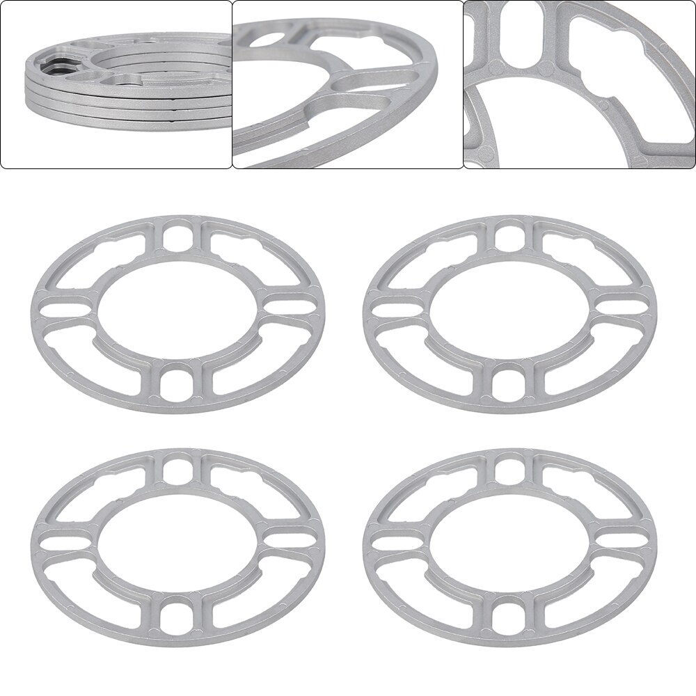 4pc 5mm Universal- Auto Rad Reifen Abstandshalter Multi Funktion Dichtung Legierung Aluminium Auto Hub Dichtung Reifen Abstandshalter Distanzscheiben Auto Zubehör
