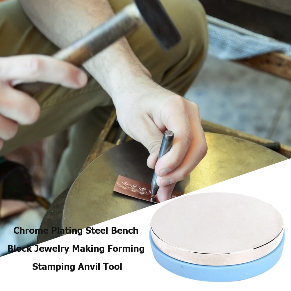 Practical Steel Bench Block Jewelry Making Punching Metal Forming Stamping Anvil Tools Non-rebound Making Manual Tools