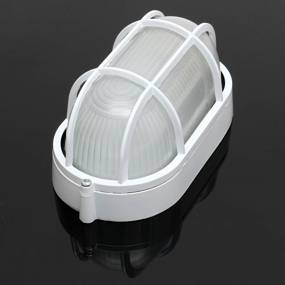 Oval Round Explosion Proof Light Vapor-proof Sauna Steam Room Light Lampshade Metal Guard Explosion-proof Light Lamp Bulb