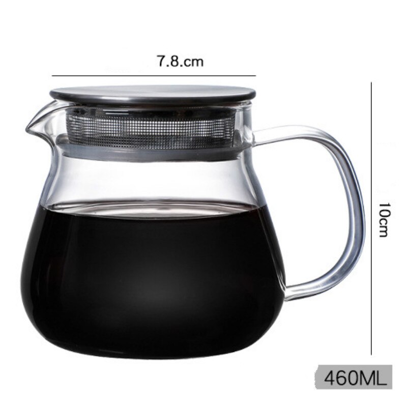 espresso kaffe perkolator borosilikatglass kaffekanne med lokk helvete over kaffetrakter bærbar dryppkanne tekanner