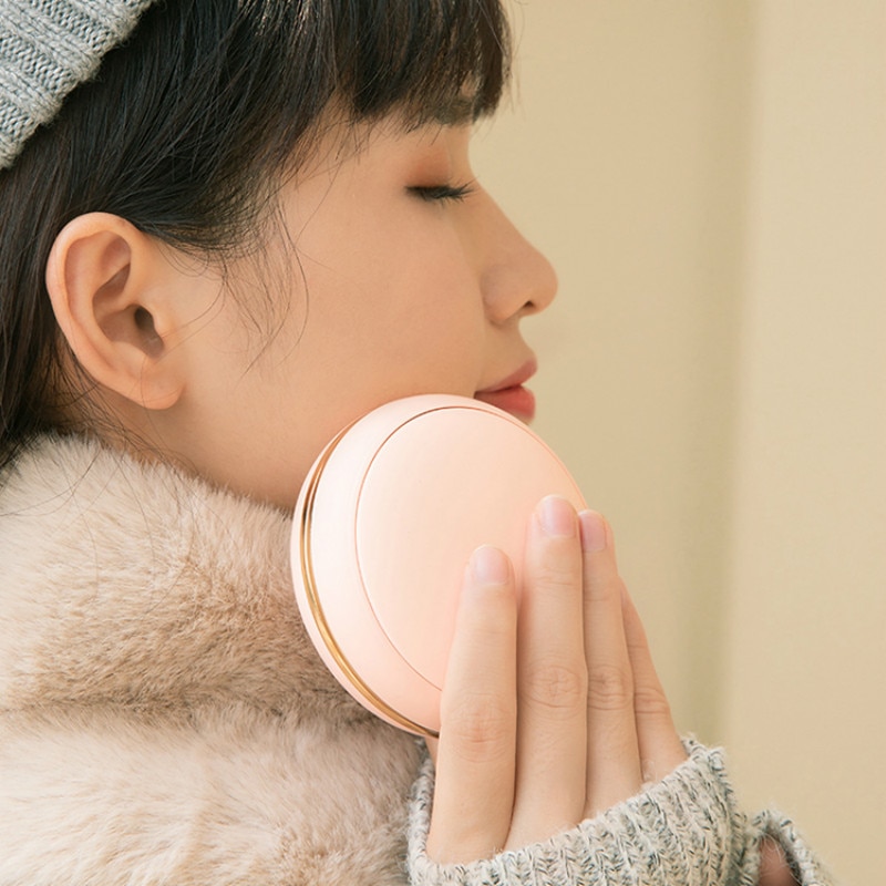 10000 mah handwarmer powerbank voor xiaomi huawei iphone mini powerbank type-c oplaadbare handwarmer met spiegel