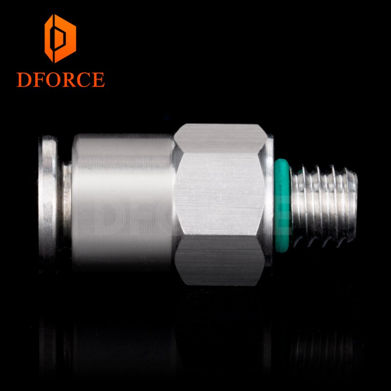 DFORCE 304 SUS stainless steel full metal Pneumatic connecto Fittings G1/8" / M6 for 3D printer 4MM bowden PTFE tube PC4: 5PCS / PC4-M6