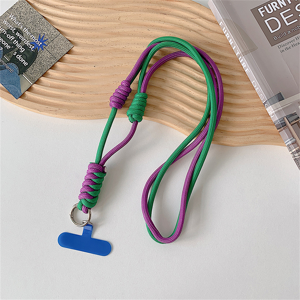 Cute Mobile Phone Straps Crossbody Rope Contrast Color Lanyard with Door Credencial Upgrade Strips Convenient Telephone Chain: Rose Red