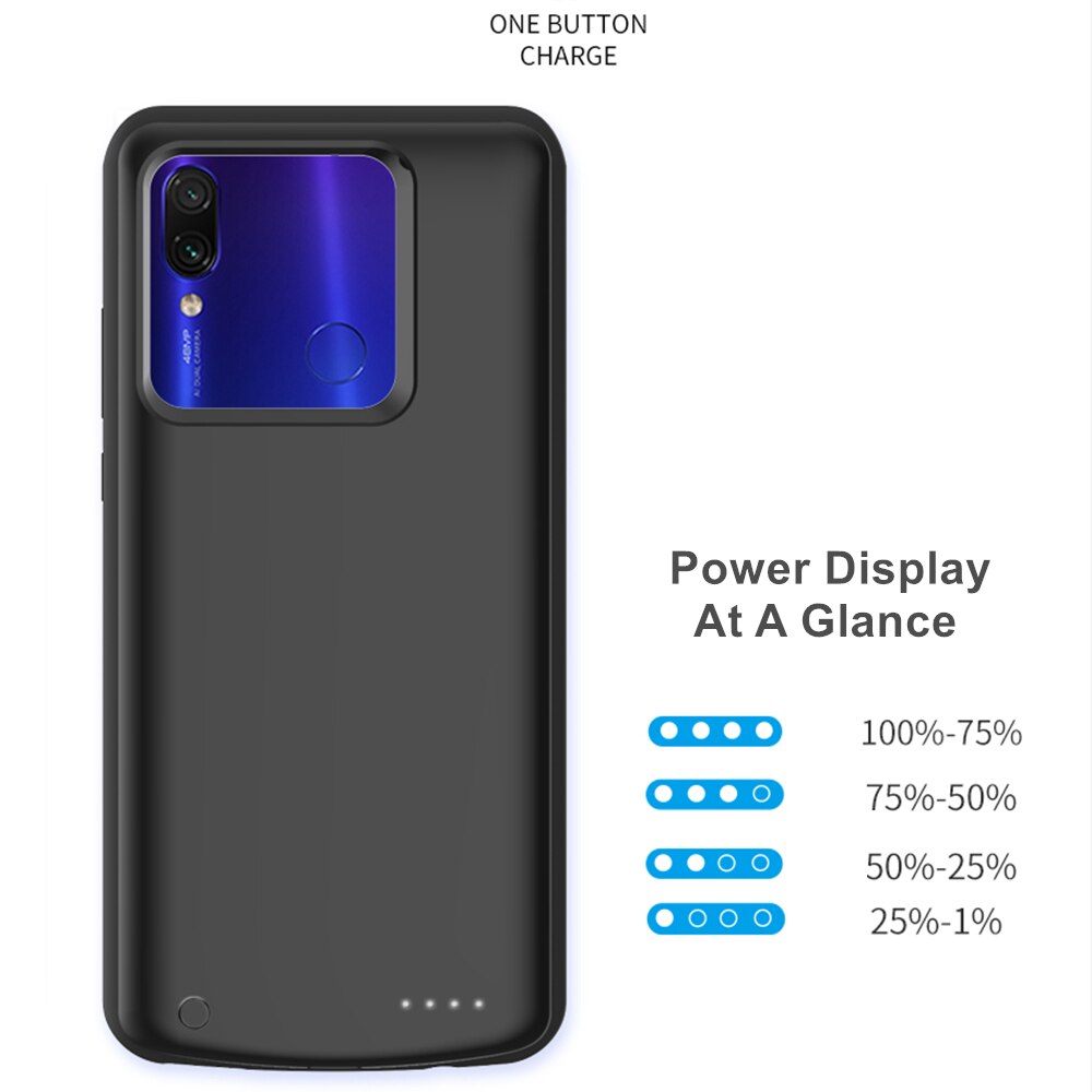 Araceli For Xiaomi Redmi K20 K20 Pro K30 K30 Pro Note 7 7 Pro Note 8 8 Pro Battery Case Smart Backup Charger Cover Power Bank