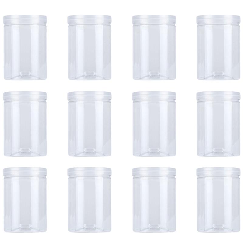 12 st 500ml plastmatburkar kök kakor förseglade burkar kök förvaring organisation mat förvaringslåda torkade spannmål tank
