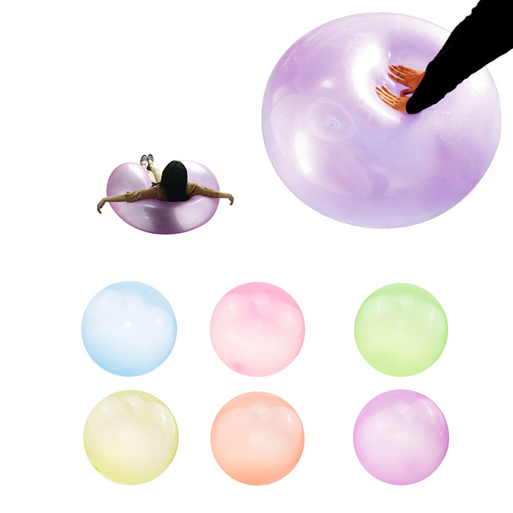 Inflatable Bubble Ball Firm Ball Stretch Transparent Soft Super Squishy Outdoor Families Party Game Toy Interactive Balls