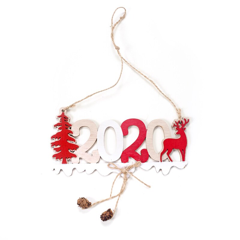 brief hennep touw Kerst houten hanger Jaar Kerst houten Kerst decoratieve ornamenten voor thuis hanger: A