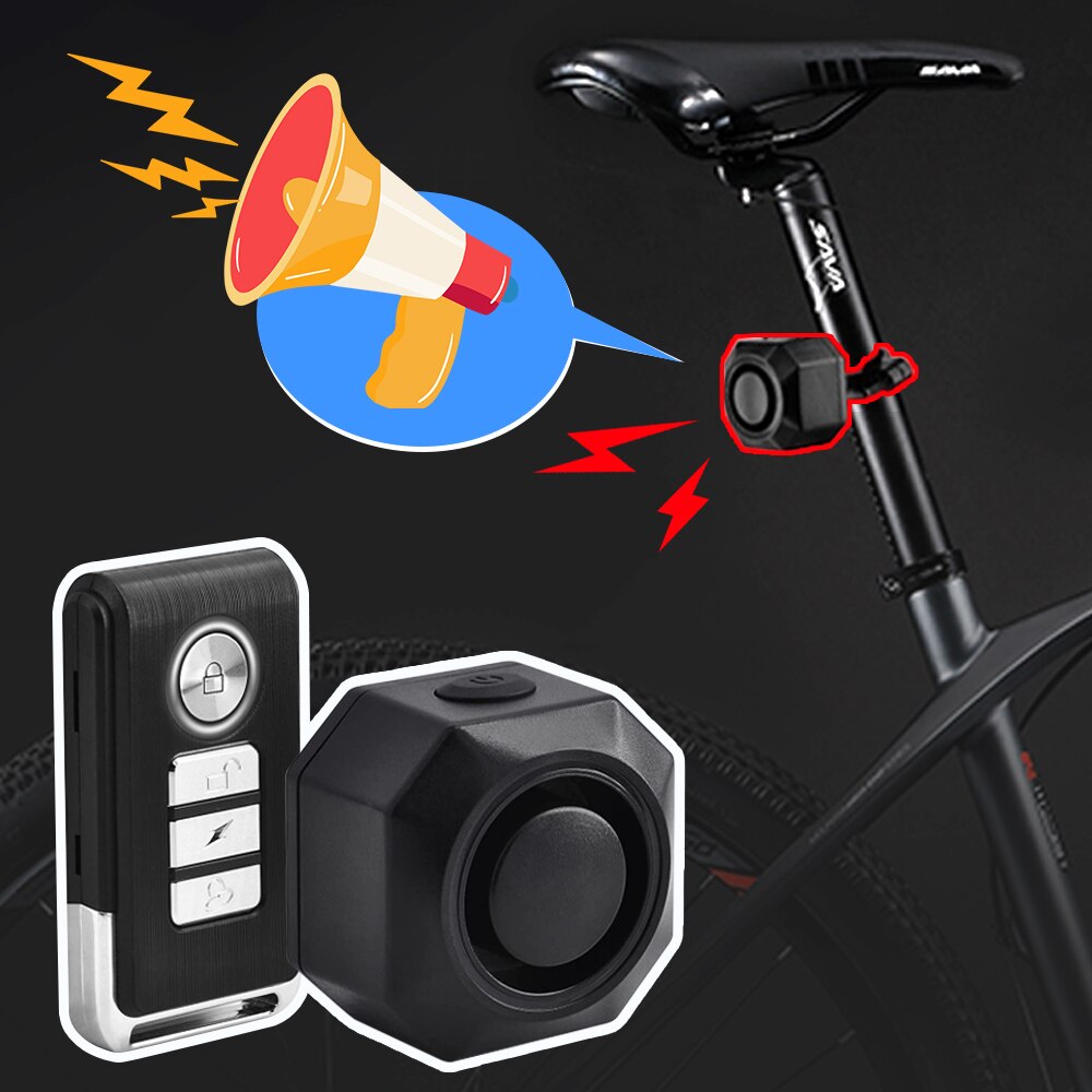 Wireless Waterproof Bike Alarm Remote Control Motorcycle Electric Bicycle Security Anti-theft Detector Alarm System USB Charging: Alarm 02