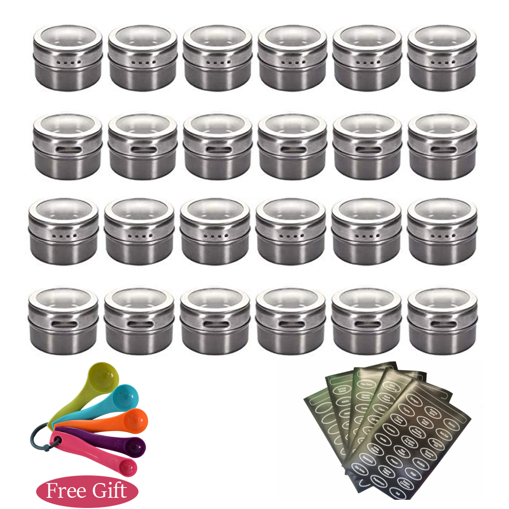 Gougu Magnetische Spice Potten Container Set Met Labels Stickers Pen Kruiden Fles Peper Opslag Gunst Van Elefants