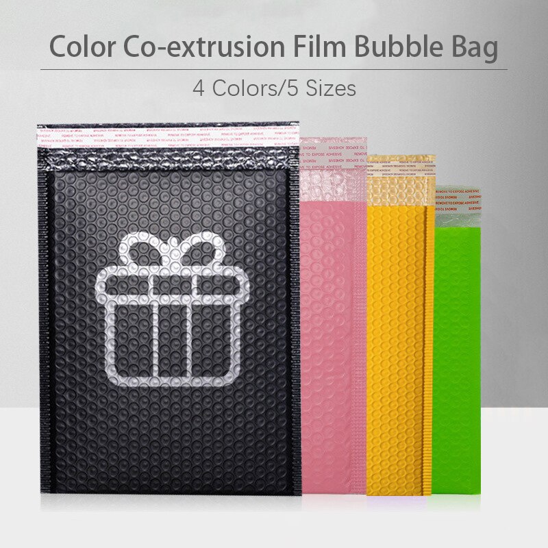 50pcs Pink Bubble Mailers Poly Bubble Mailer Self Seal Padded Envelopes Bags Colour Packaging Envelope Bags For Book