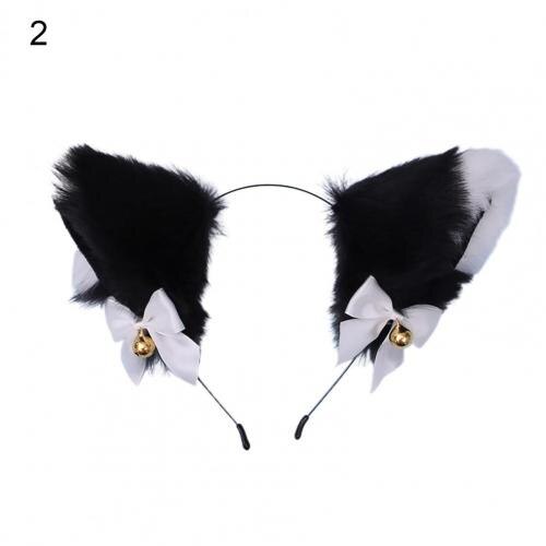 Diademas con forma de orejas de Animal para mujer, banda de pelo de imitación de piel de conejo, para Cosplay, temática: 2