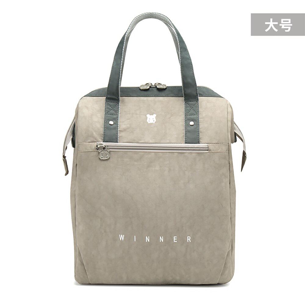 Winner Thermal Insulated Lunch Box Tote Cooler Bag Bento Pouch Lunch Container School Food Storage Bags: L-Light gray