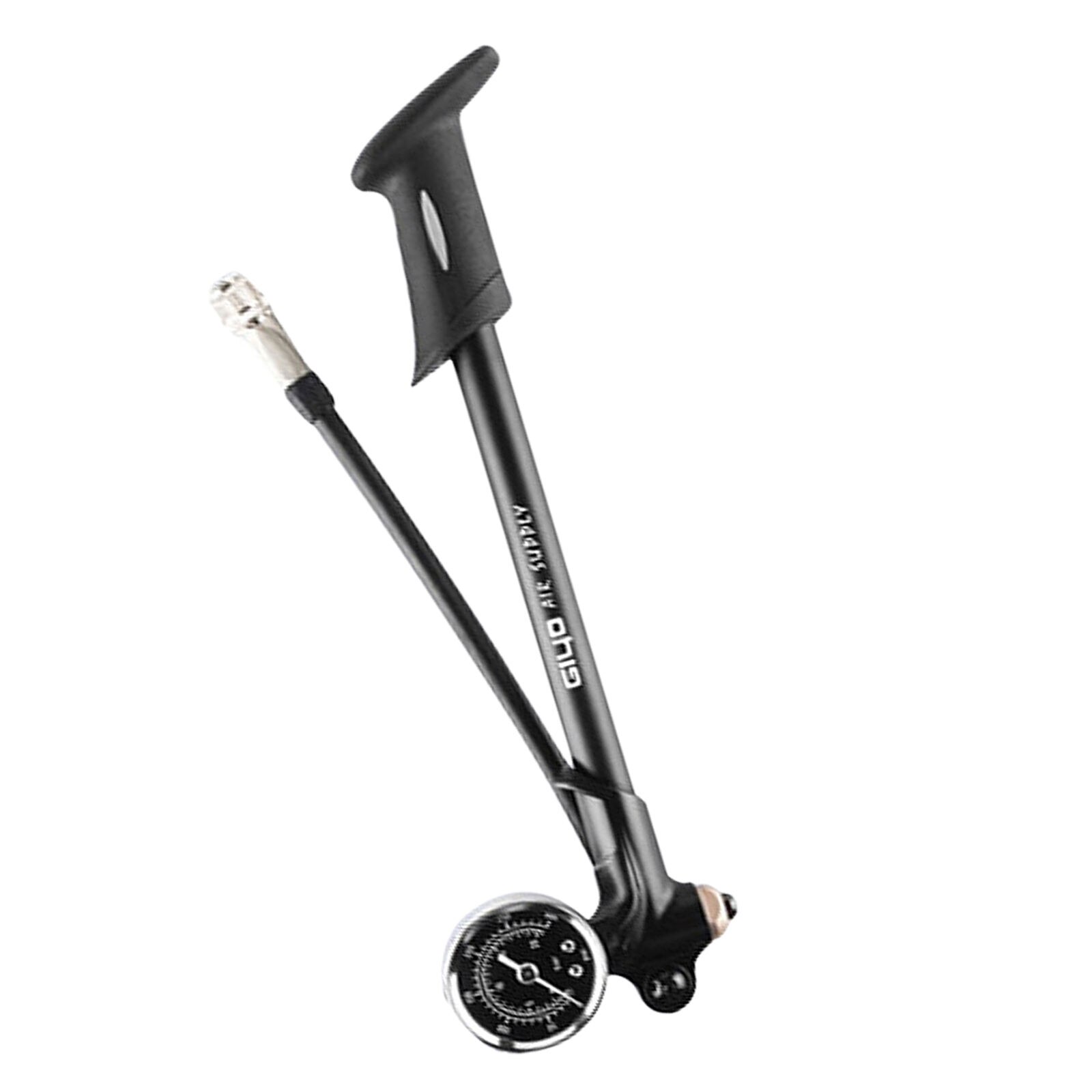 High Pressure Shock Pump, No Air Loss Nozzle [300PSI] MTB Bike Shock Pump for Fork &amp; Rear with Gauge &amp; Schrader Valves Adapter