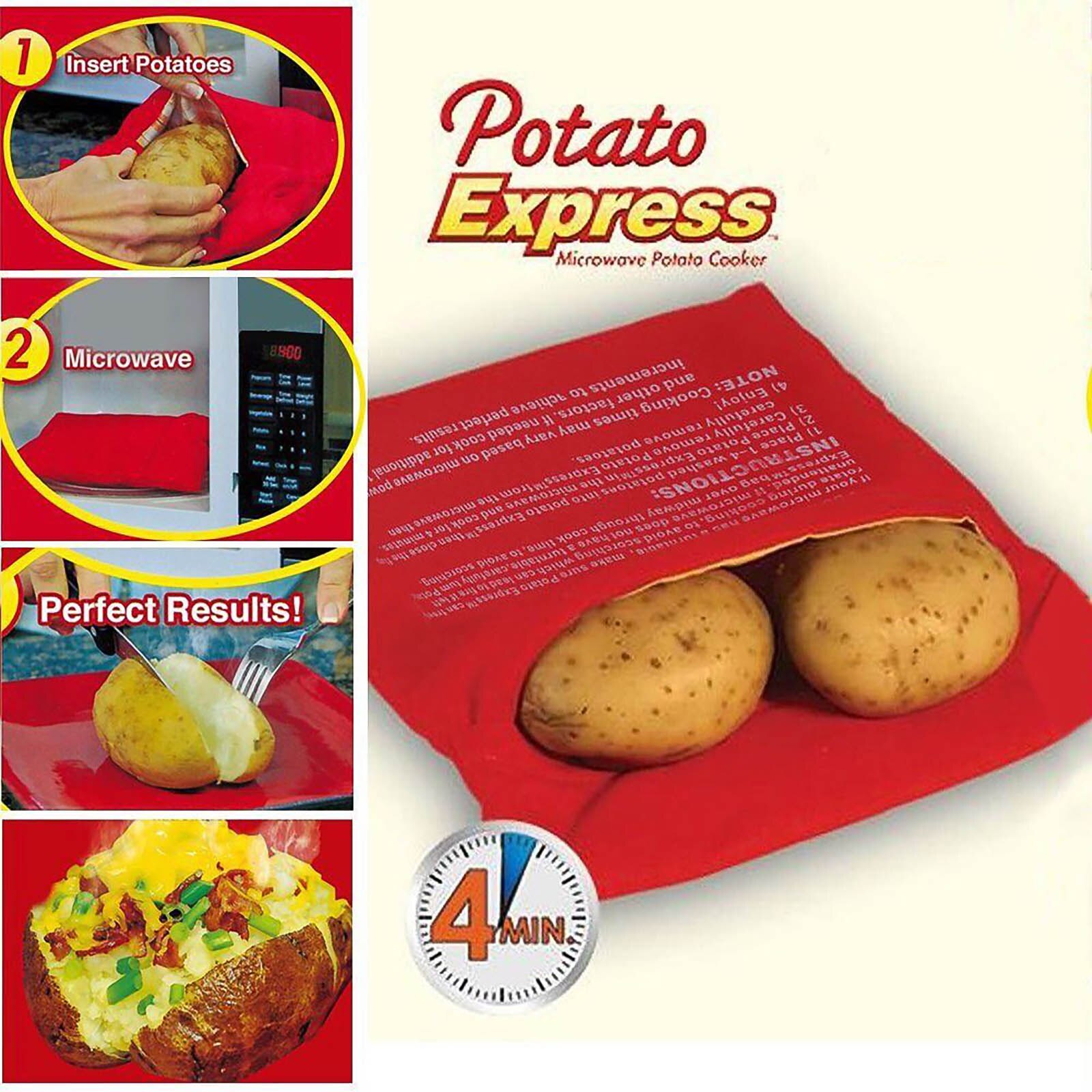 Kuchenka mikrofalowa pieczenie ziemniaki torba łatwa w gotowaniu kieszeń parowa szybkie szybkie pieczone ziemniaki kieszeń na ryż zmywalna torba kuchenna