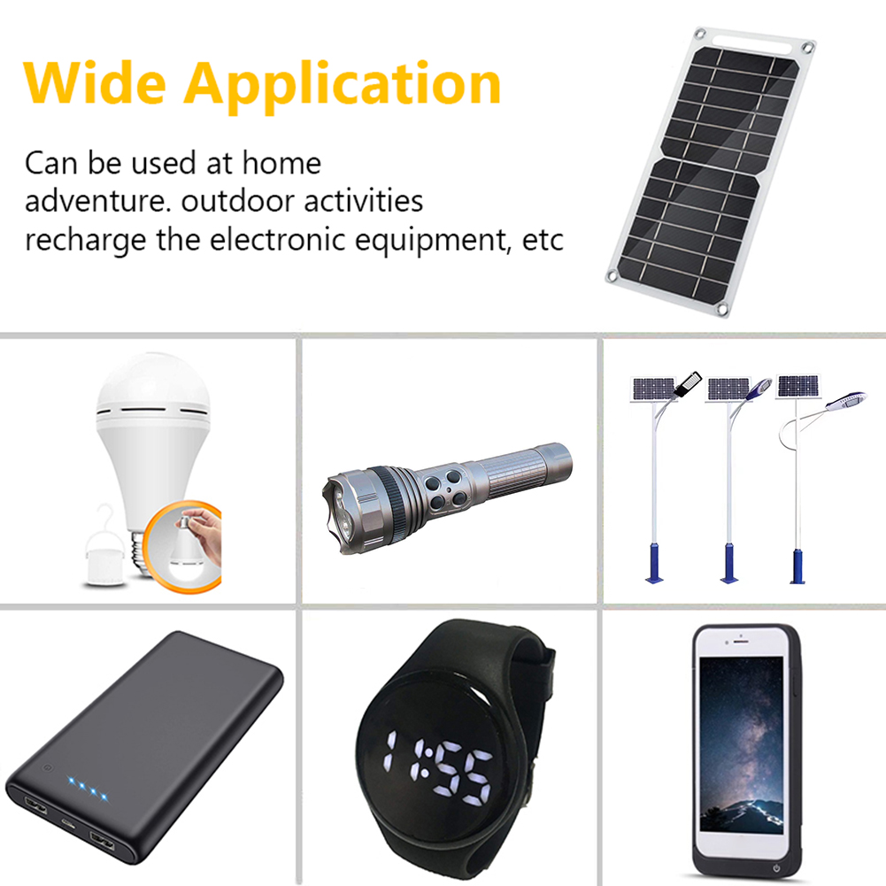 6W 5V USB Solar Panel Outdoor Travel Hiking Camping Portable Cells Power Bank Battery Solar Charger Generator for Mobile Phone