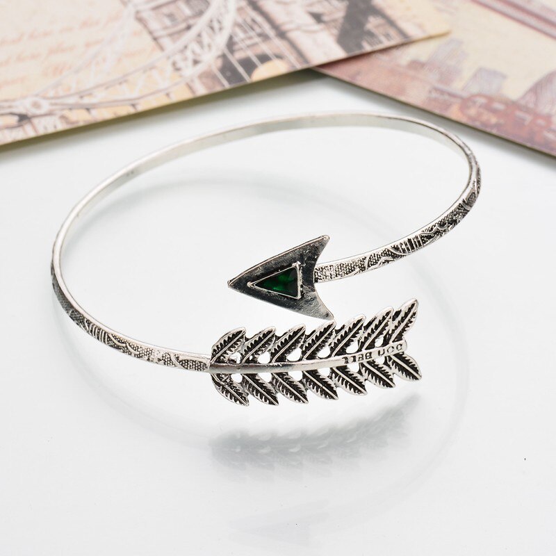 Punk Stil Arm Armbinde & Armreifen Für Frauen Böhmen Ethnische Alte Silber Pfeil Manschette Armreif ErkläSprosse Arm Schmuck