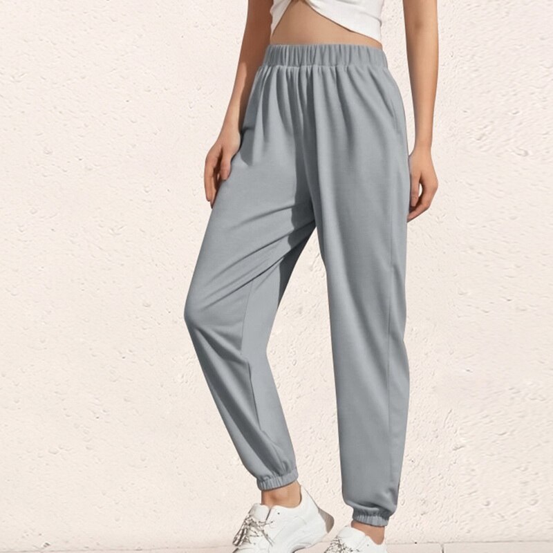 Effen kleur joggingbroeken hoge taille lange baggy broek dames casual joggingbroek dans losse broeken hip streetwear
