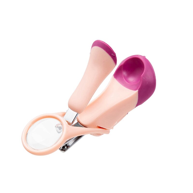 1Pc Baby Safe Nail Clipper Cutter Clearly Magnifying Glass Nail Clippers Infant Children Nail Clippers Anti-meat Nail Clippers: PK