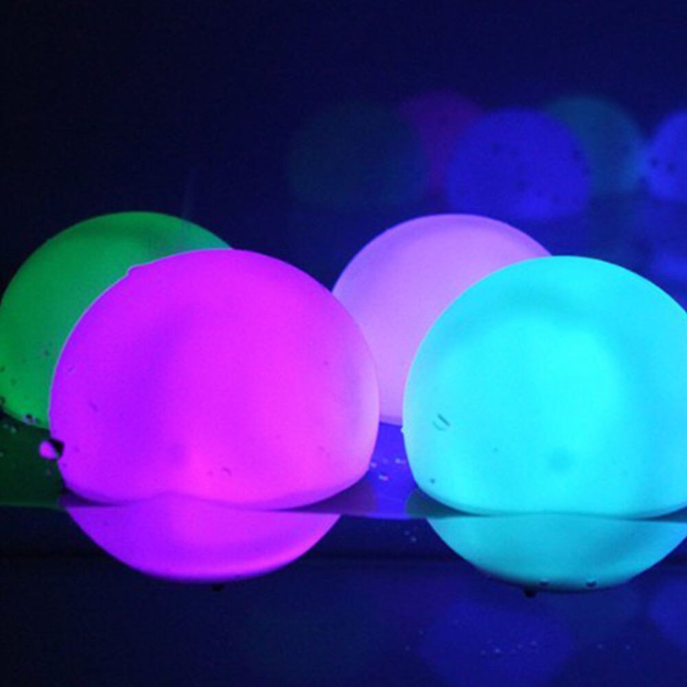 2x 1x rgb blås upp sol pool glödljus färgskiftande led fjärrkontroll flytande undervattensbollljus utomhus hängande ljus