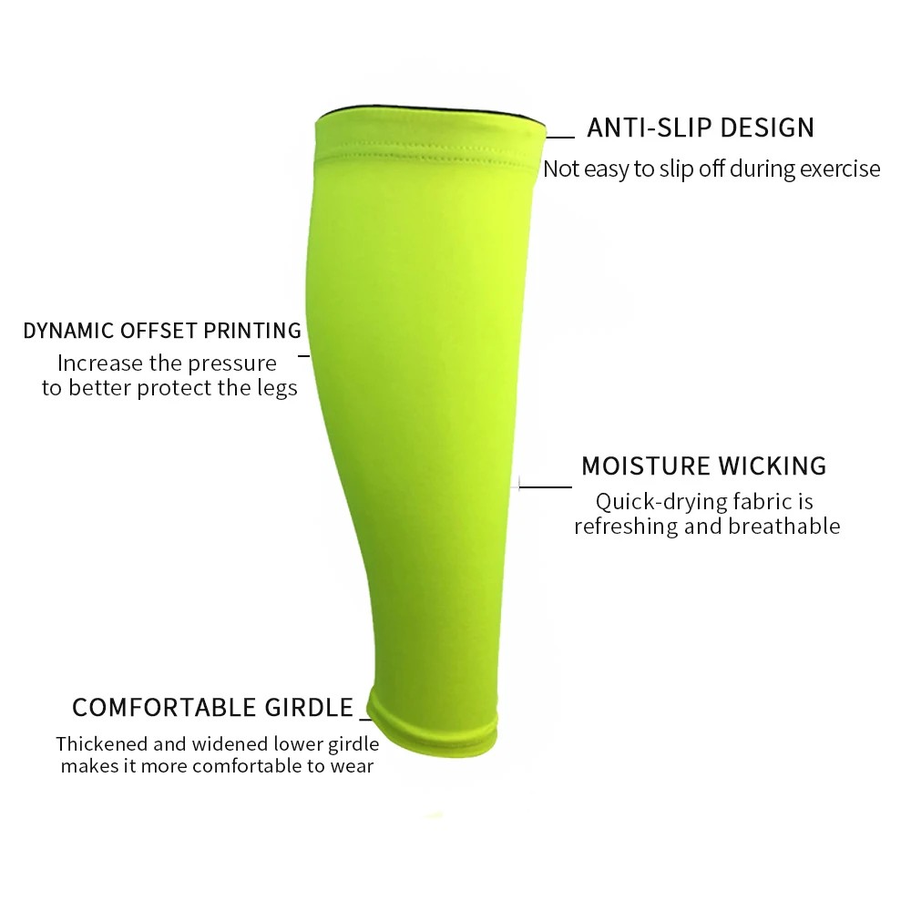 Manchons de compression de mollet pour hommes et femmes, protège-tibia, chaussettes de compression de jambe de soutien de mollet, attelle de tibia, cyclisme, 20-30mmhg, 1PC