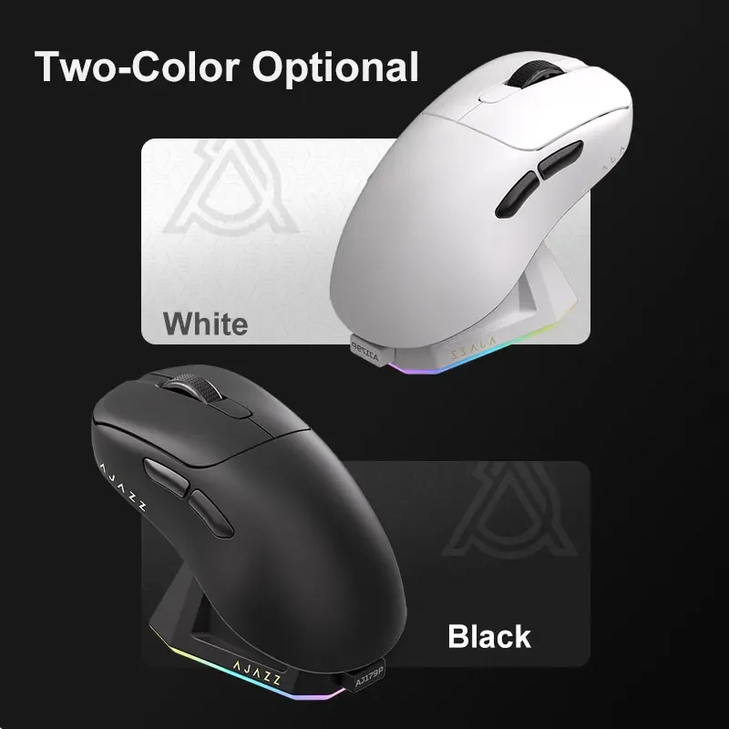 Jimitu X AJAZZ AJ179 PRO PAW3395 Wireless Gaming Mouse RGB Charging Base 26K DPI Lightweight Ergonomic Mouse for PC Gamer Laptop