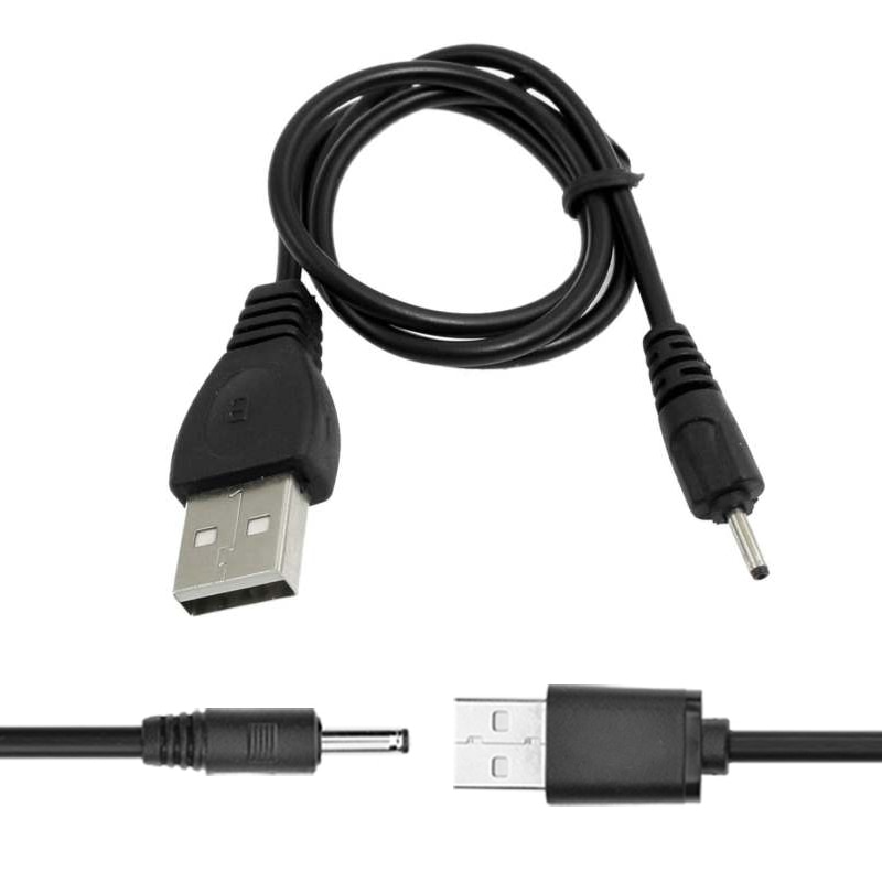 MAHA Zwart DC 2mm USB Charger 50CM Kabel voor Nokia N78 N73 N82 AD