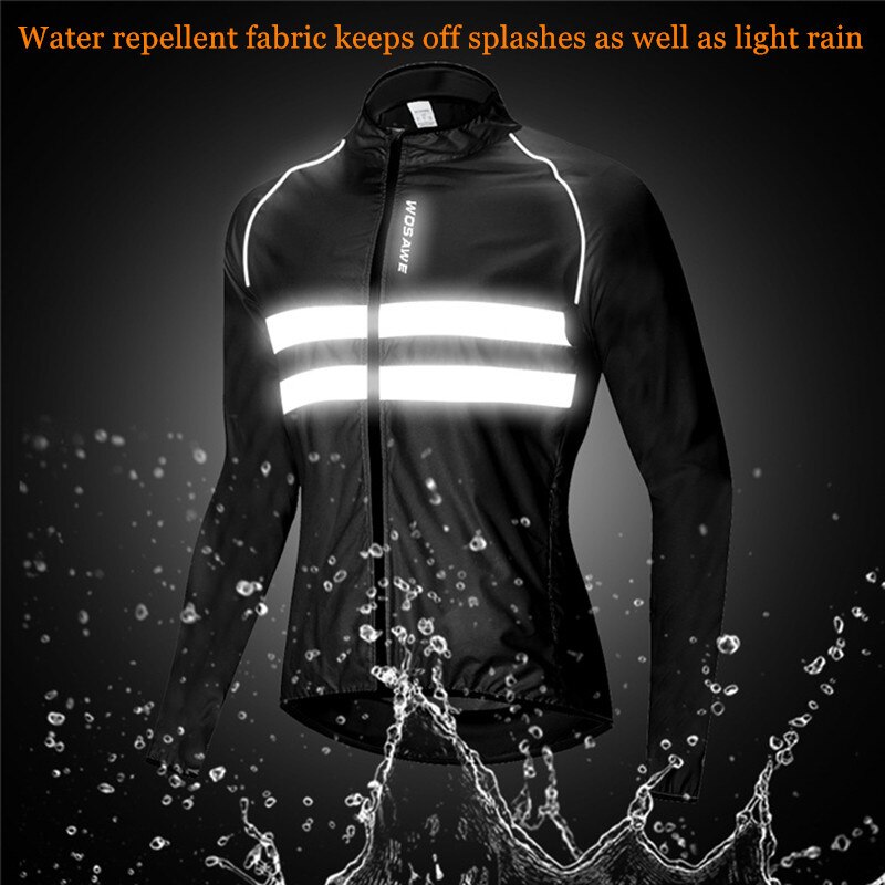 Ultraleicht Reflektierende männer Radfahren Jacke Lange ärmeln Wasserdicht Winddicht Jacken Straße Mountainbike MTB Fahrrad Windjacke